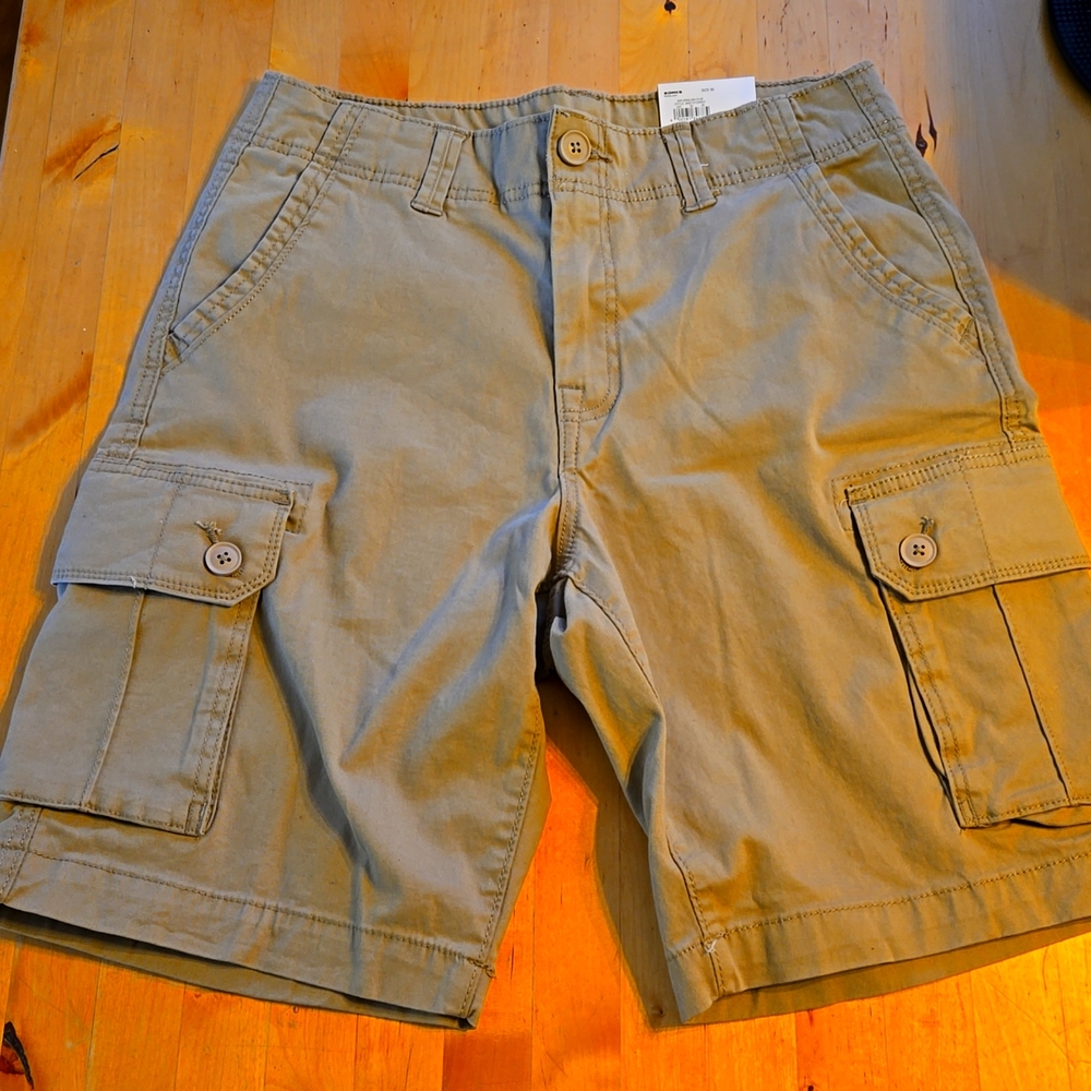 BNWT Men's Sonoma Everyday Cargo Short 10" Inseam Size 30 English Elm